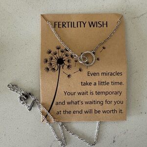 Silver Fertility Wish Necklace